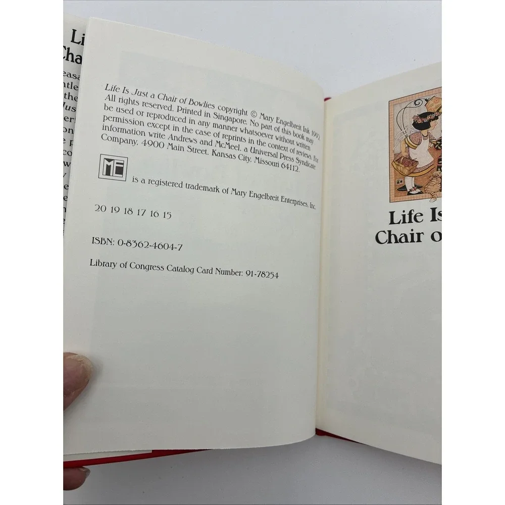 Mary Engelbreit Life Is Just a Chair of Bowlies Hardcover Book 0836246047 1992